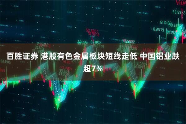 百胜证券 港股有色金属板块短线走低 中国铝业跌超7%